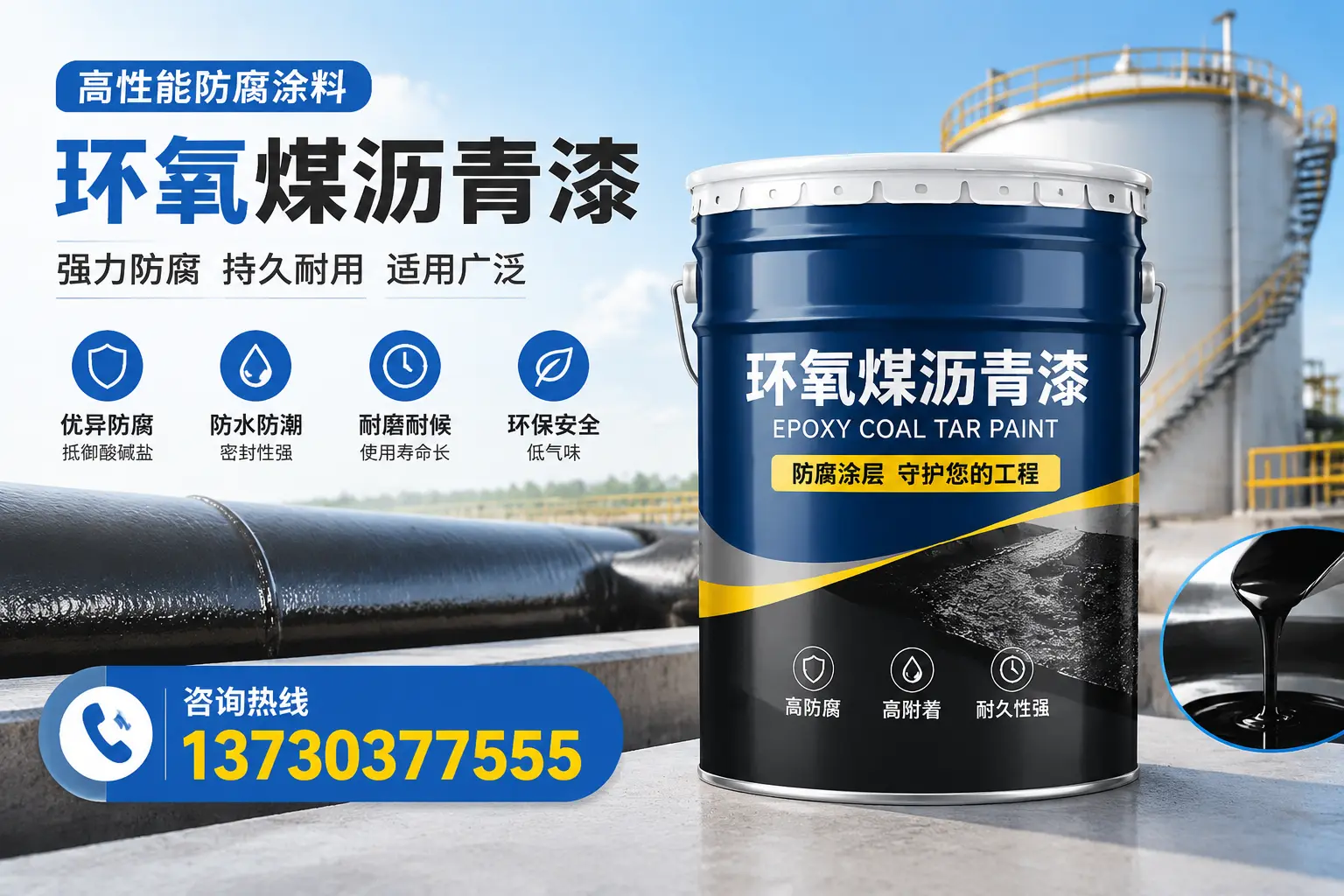 环氧煤沥青漆的耐久性分析，适合朔州的使用场景